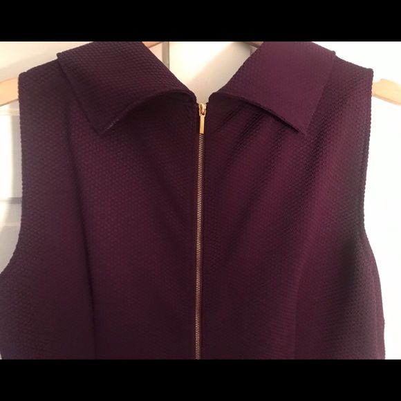 American Living Foldover Collar Purple Sheath Dress in 16 - Picture 4 of 7